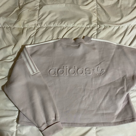 ADIDAS CROPPED PINK CREW NECK - Picture 2 of 2